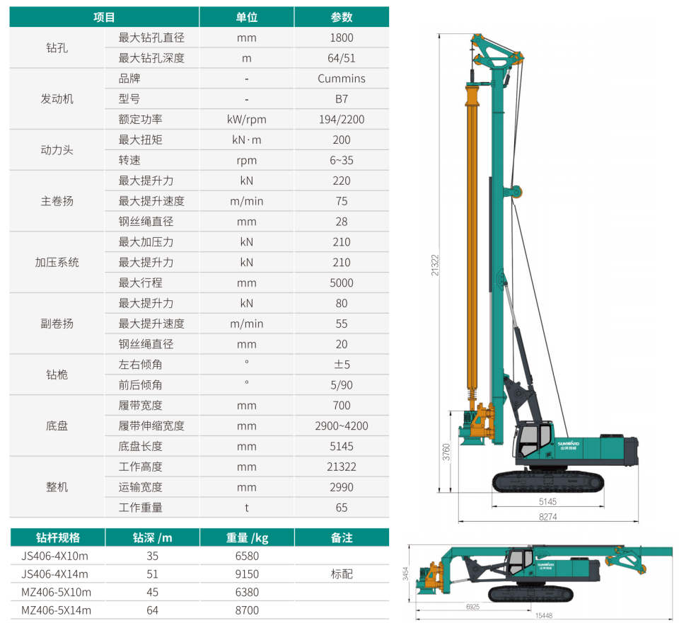 SWDM200H 中型多功能旋挖鉆機