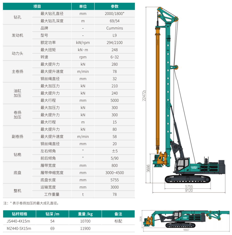 中型多功能旋挖鉆機