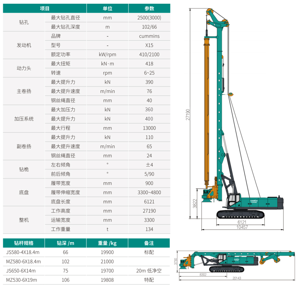 大型多功能旋挖鉆機(jī)